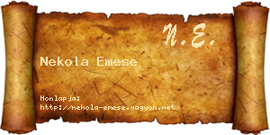 Nekola Emese névjegykártya