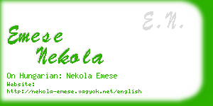 emese nekola business card
